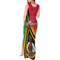 Happy Vanuatu Constitution Day Tank Maxi Dress Flag Style With Sand Drawing Pattern LT05 - Polynesian Pride