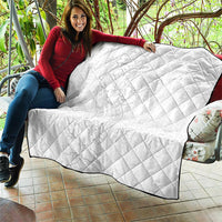 Tokelau White Sunday Quilt Elegant Hibiscus Polynesian Tribal Pattern