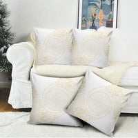 Tonga White Sunday Pillow Cover Lotu Tamaiti Tongan Kupesi Pattern LT05 - Polynesian Pride