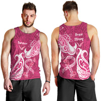 Breast Cancer Awareness Men Tank Top Ribbon Polynesian Pattern Pink Version LT05 - Polynesian Pride