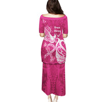 Breast Cancer Awareness Puletasi Ribbon Polynesian Pattern Pink Version LT05 - Polynesian Pride
