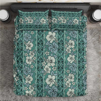 Hawaii Vintage Green Hibiscus Tapa Pattern Bedding Set LT05 Green - Polynesian Pride