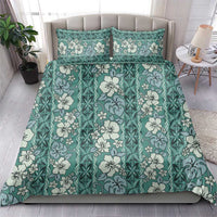 Hawaii Vintage Green Hibiscus Tapa Pattern Bedding Set LT05 - Polynesian Pride