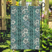 Hawaii Vintage Green Hibiscus Tapa Pattern Garden Flag LT05 Garden Flag Green - Polynesian Pride