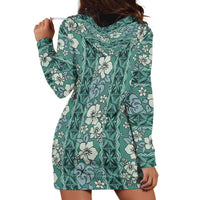 Hawaii Vintage Green Hibiscus Tapa Pattern Hoodie Dress LT05 - Polynesian Pride