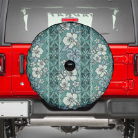 Hawaii Vintage Green Hibiscus Tapa Pattern Spare Tire Cover LT05 - Polynesian Pride