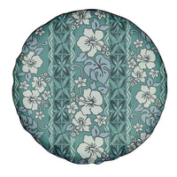 Hawaii Vintage Green Hibiscus Tapa Pattern Spare Tire Cover LT05 - Polynesian Pride