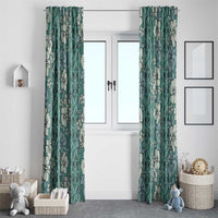Hawaii Vintage Green Hibiscus Tapa Pattern Window Curtain LT05 - Polynesian Pride
