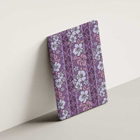 Hawaii Vintage Violet Hibiscus Tapa Pattern Canvas Wall Art LT05 - Polynesian Pride