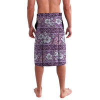 Hawaii Vintage Violet Hibiscus Tapa Pattern Lavalava LT05 - Polynesian Pride