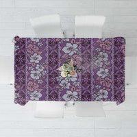 Hawaii Vintage Violet Hibiscus Tapa Pattern Tablecloth LT05 Violet - Polynesian Pride