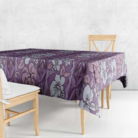 Hawaii Vintage Violet Hibiscus Tapa Pattern Tablecloth LT05 - Polynesian Pride