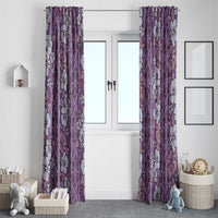 Hawaii Vintage Violet Hibiscus Tapa Pattern Window Curtain LT05 - Polynesian Pride