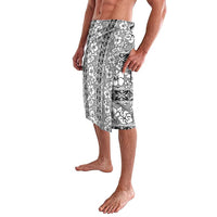 Hawaii Vintage Gray Hibiscus Tapa Pattern Lavalava LT05 - Polynesian Pride