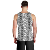 Hawaii Vintage Gray Hibiscus Tapa Pattern Men Tank Top LT05 - Polynesian Pride