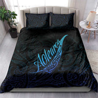 Aotearoa New Zealand Bedding Set Koru Fern Blue Gradient LT05 - Polynesian Pride
