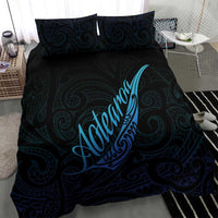 Aotearoa New Zealand Bedding Set Koru Fern Blue Gradient LT05 - Polynesian Pride