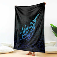 Aotearoa New Zealand Blanket Koru Fern Blue Gradient LT05 - Polynesian Pride