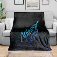Aotearoa New Zealand Blanket Koru Fern Blue Gradient LT05 - Polynesian Pride