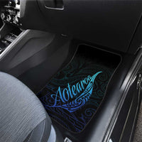 Aotearoa New Zealand Car Mats Koru Fern Blue Gradient LT05 - Polynesian Pride