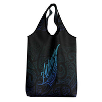 Aotearoa New Zealand Grocery Bag Koru Fern Blue Gradient LT05 - Polynesian Pride