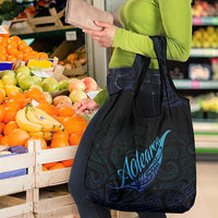 Aotearoa New Zealand Grocery Bag Koru Fern Blue Gradient LT05 - Polynesian Pride