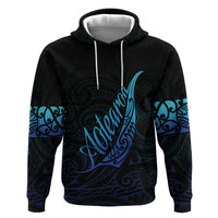 Aotearoa New Zealand Hoodie Koru Fern Blue Gradient LT05 Pullover Hoodie Blue - Polynesian Pride
