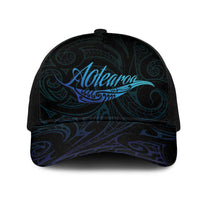 Aotearoa New Zealand Mesh Trucker Cap Koru Fern Blue Gradient LT05 One Size Black Blue - Polynesian Pride