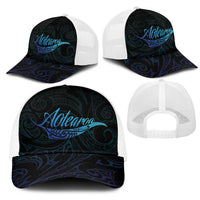 Aotearoa New Zealand Mesh Trucker Cap Koru Fern Blue Gradient LT05 - Polynesian Pride