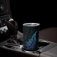 Aotearoa New Zealand Tumbler Cup Koru Fern Blue Gradient LT05 - Polynesian Pride