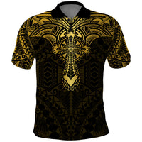 Personalized Polynesia Polo Shirt With Christian Cross LT05 Gold - Polynesian Pride
