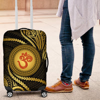 Polynesia Luggage Cover With Hindu Om Symbol LT05 Gold - Polynesian Pride