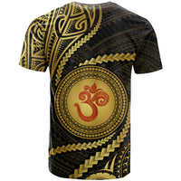 Polynesia T Shirt With Hindu Om Symbol LT05 - Polynesian Pride