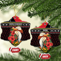 Papua New Guinea Christmas Ceramic Ornament Bird Of Paradise Hamamas Krismas LT05 Snow Flake Black - Polynesian Pride