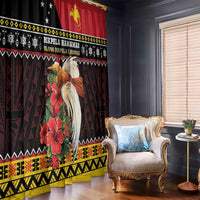 Papua New Guinea Christmas Window Curtain Bird Of Paradise Hamamas Krismas LT05 - Polynesian Pride