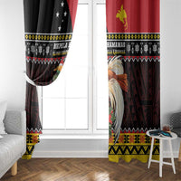 Papua New Guinea Christmas Window Curtain Bird Of Paradise Hamamas Krismas LT05 - Polynesian Pride