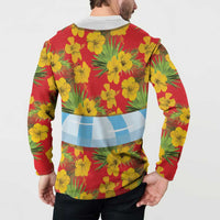 Polynesia Santa Claus Costume Button Sweatshirt Tropical Vibe LT05 - Polynesian Pride