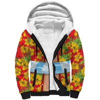 Polynesia Santa Claus Costume Sherpa Hoodie Tropical Vibe LT05 Unisex Red - Polynesian Pride