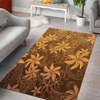 Tiare Tahiti Area Rug Brown Polynesia Motifs - Polynesian Pride
