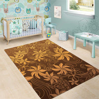 Tiare Tahiti Area Rug Brown Polynesia Motifs - Polynesian Pride