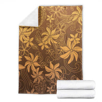 Tiare Tahiti Blanket Brown Polynesia Motifs - Polynesian Pride