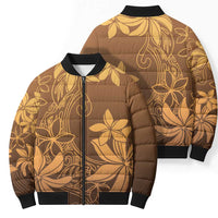 Tiare Tahiti Bomber Puffer Jacket Brown Polynesia Motifs LT05 - Polynesian Pride