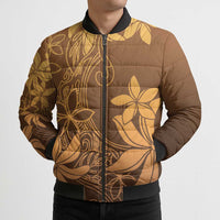 Tiare Tahiti Bomber Puffer Jacket Brown Polynesia Motifs LT05 - Polynesian Pride