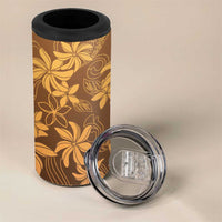 Tiare Tahiti 4 in 1 Can Cooler Tumbler Brown Polynesia Motifs - Polynesian Pride