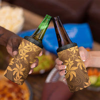 Tiare Tahiti 4 in 1 Can Cooler Tumbler Brown Polynesia Motifs - Polynesian Pride