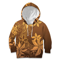 Tiare Tahiti Kid Hoodie Brown Polynesia Motifs - Polynesian Pride