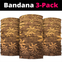 Tiare Tahiti Neck Gaiter Brown Polynesia Motifs - Polynesian Pride