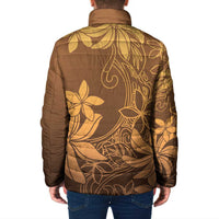 Tiare Tahiti Padded Jacket Brown Polynesia Motifs LT05 - Polynesian Pride