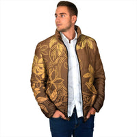 Tiare Tahiti Padded Jacket Brown Polynesia Motifs LT05 - Polynesian Pride