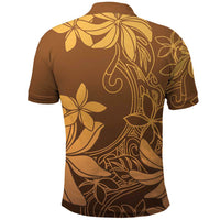 Tiare Tahiti Polo Shirt Brown Polynesia Motifs - Polynesian Pride
